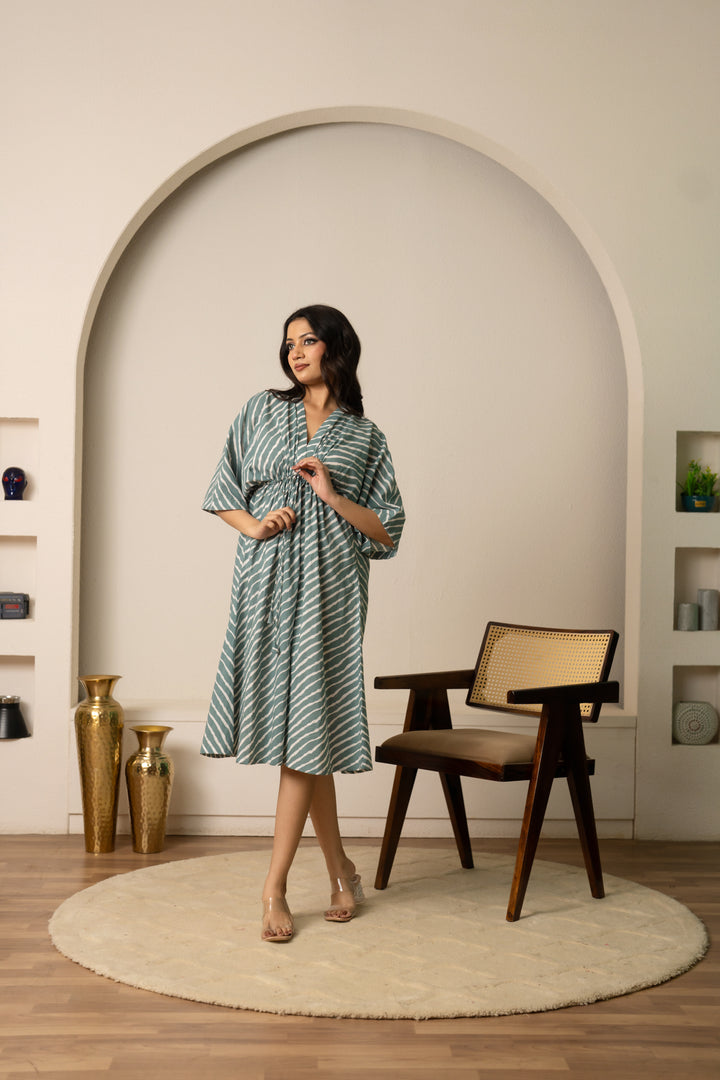 SUKOON SUMMER  MARINA COTTON  STRIPE  KAFTAN DRESS