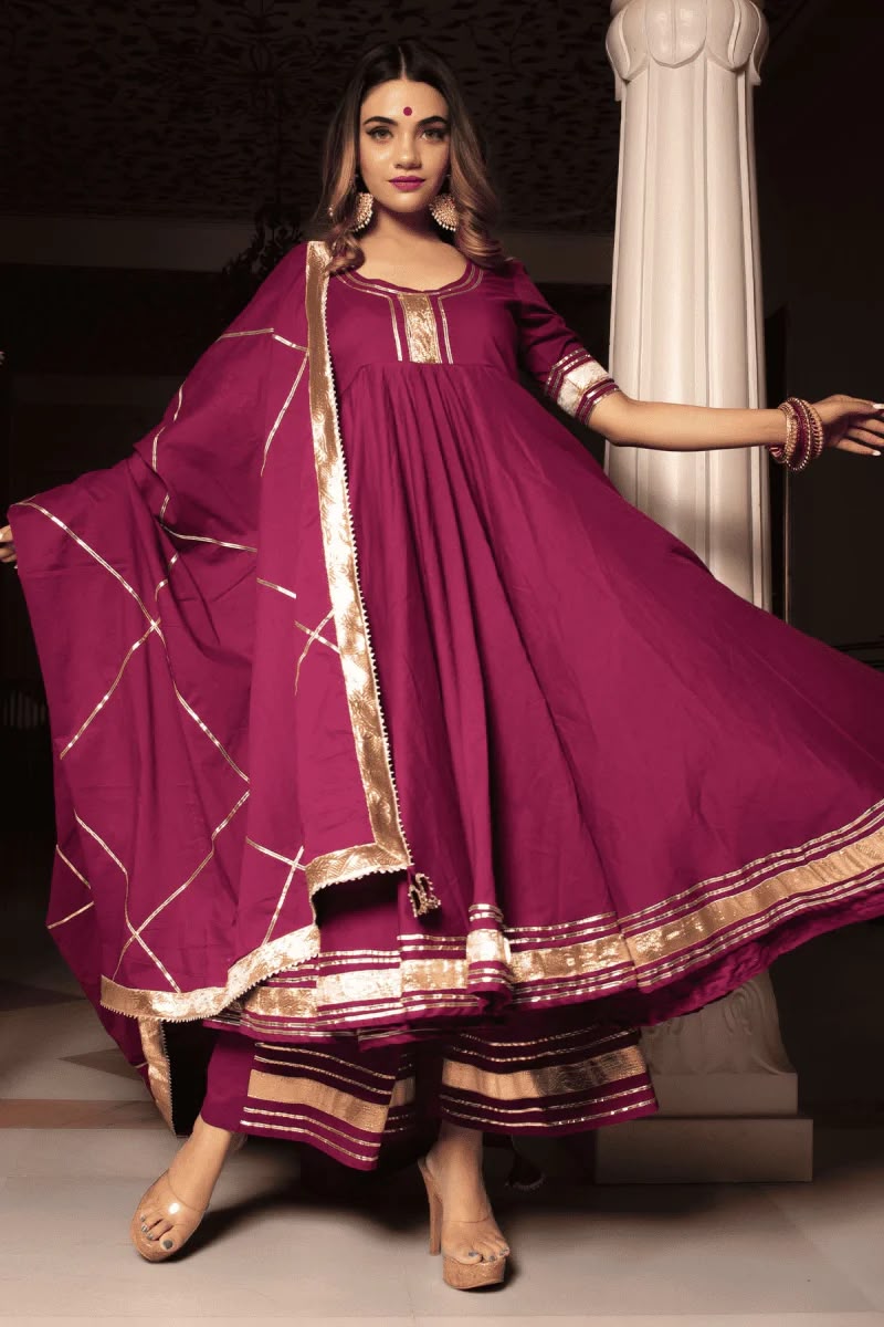 BURGUNDY PURE COTTON FAMILY OUTFIT COMBO