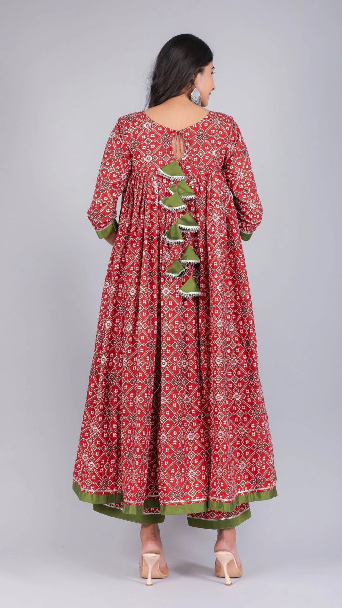 AAGAM COTTON ANARKALI SET - Pomcha Jaipur
