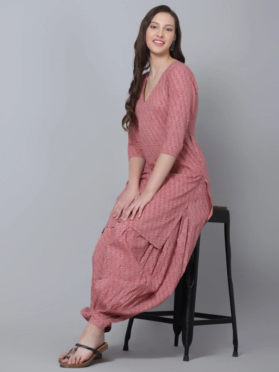 AAINA COTTON BLOCK PRINT SALWAR KURTA SET - Pomcha Jaipur