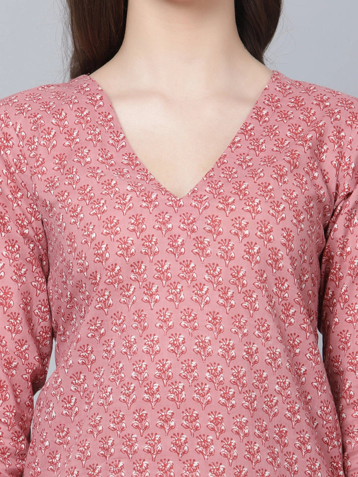 AAINA COTTON BLOCK PRINT SALWAR KURTA SET - Pomcha Jaipur