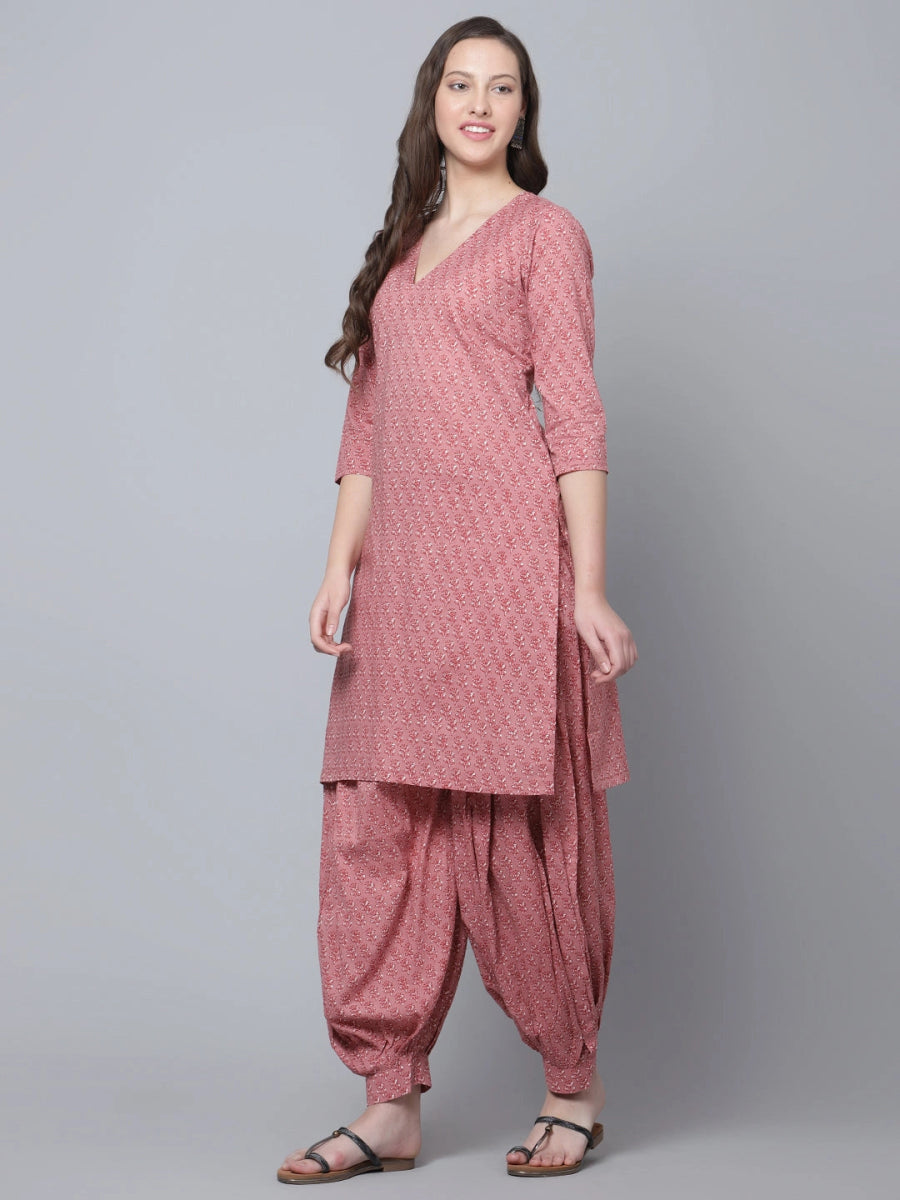 AAINA COTTON BLOCK PRINT SALWAR KURTA SET - Pomcha Jaipur