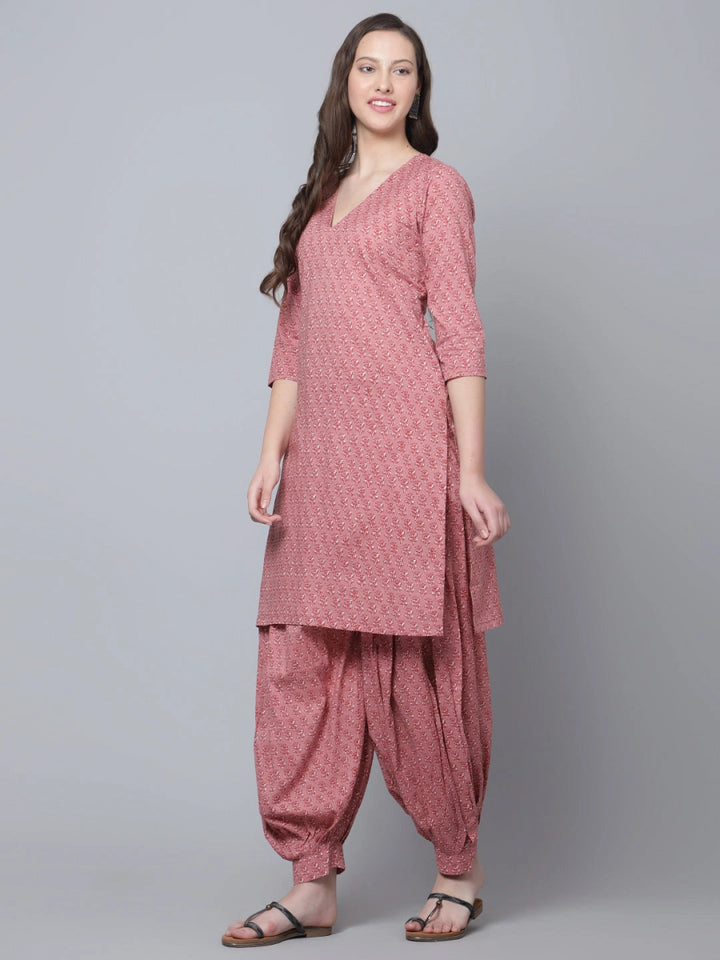 AAINA COTTON BLOCK PRINT SALWAR KURTA SET - Pomcha Jaipur