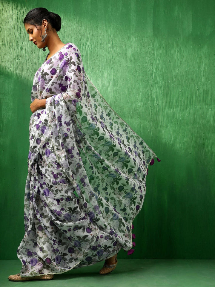 ADAA JAMINI ORGANZA SAREE - Pomcha Jaipur