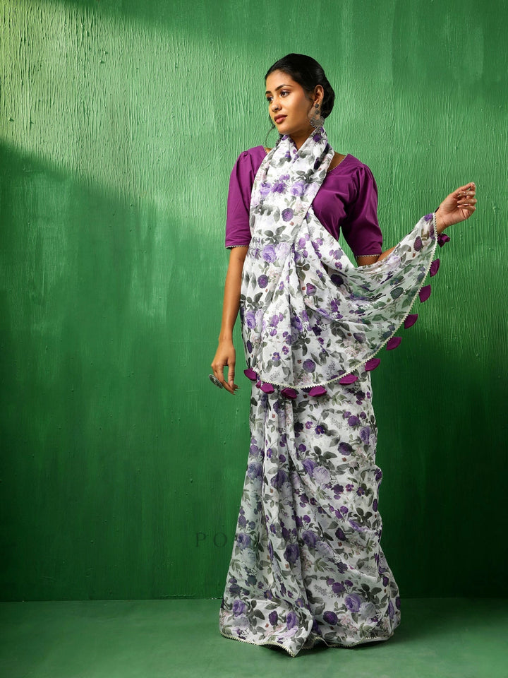 ADAA JAMINI ORGANZA SAREE - Pomcha Jaipur