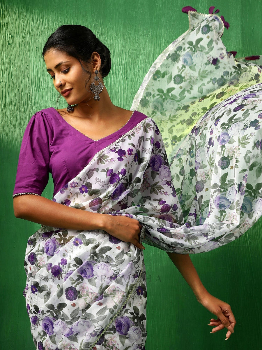 ADAA JAMINI ORGANZA SAREE - Pomcha Jaipur