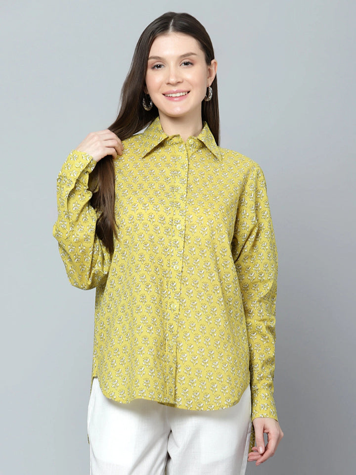 ANVI COTTON WOMEN SHIRT - Pomcha Jaipur