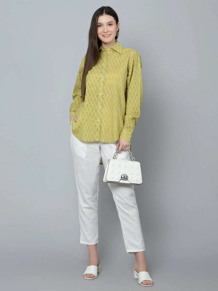 ANVI COTTON WOMEN SHIRT - Pomcha Jaipur