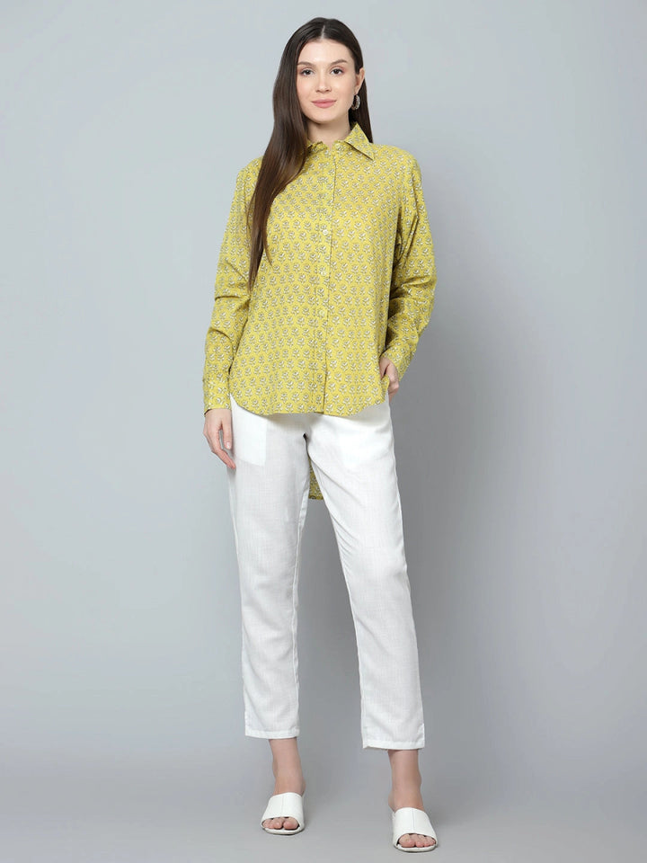 ANVI COTTON WOMEN SHIRT - Pomcha Jaipur
