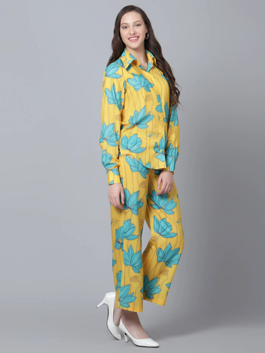 BLUE CARNATION MUSLIN CO - ORD SET - Pomcha Jaipur