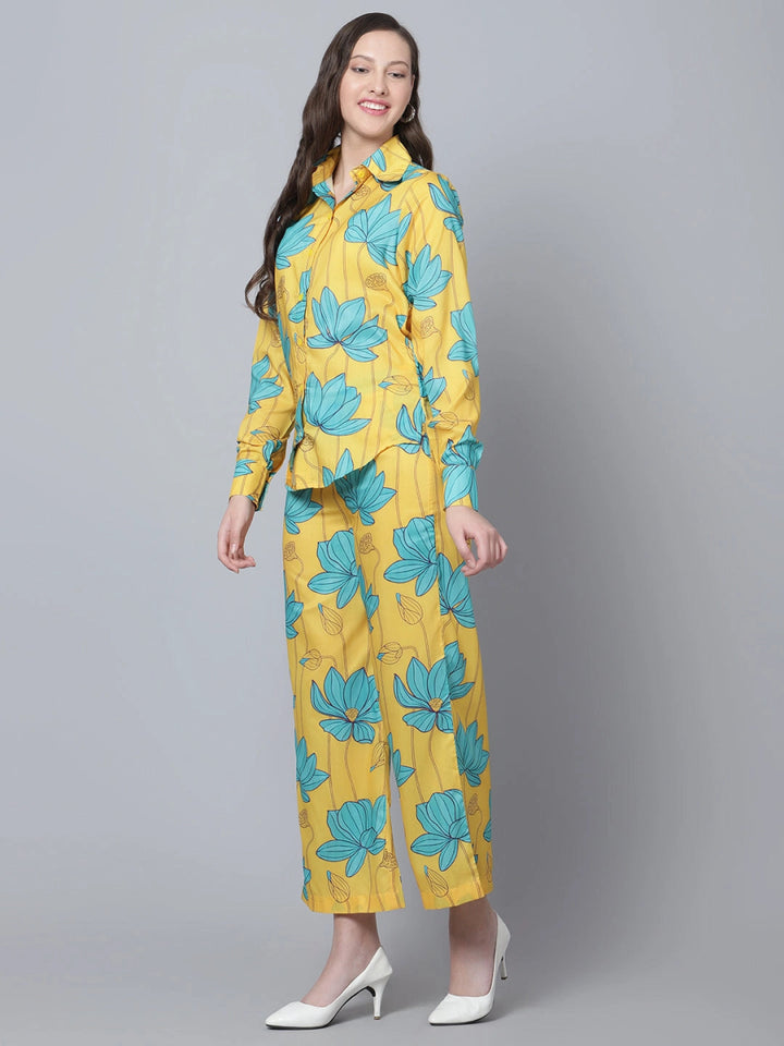 BLUE CARNATION MUSLIN CO - ORD SET - Pomcha Jaipur