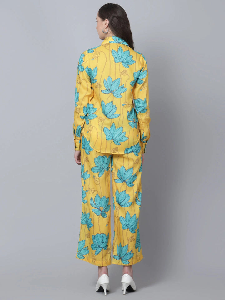 BLUE CARNATION MUSLIN CO - ORD SET - Pomcha Jaipur