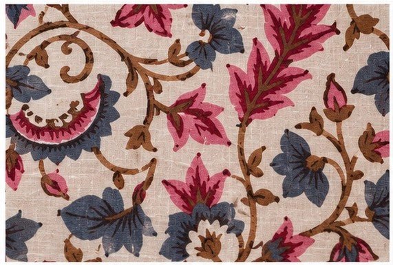 BOTANICAL BLOOM COTTON FABRIC - Pomcha Jaipur