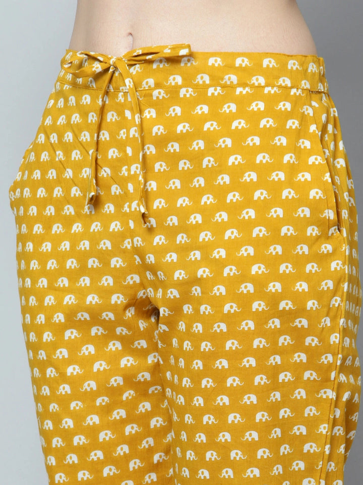 CHANDINI COTTON HAND BLOCK KURTA PANT SET - Pomcha Jaipur