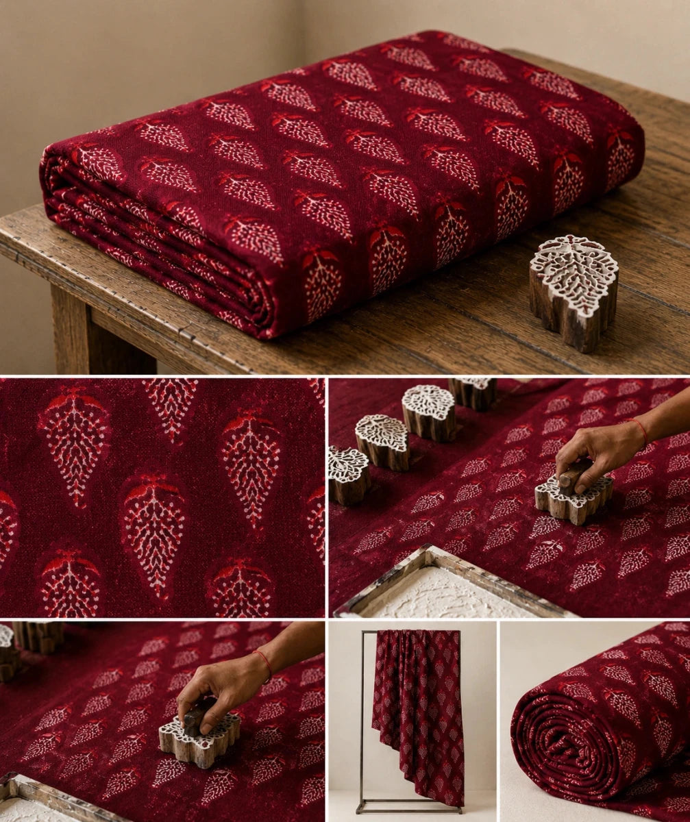 COTTON HAND BLOCK PRINT FABRIC - Pomcha Jaipur
