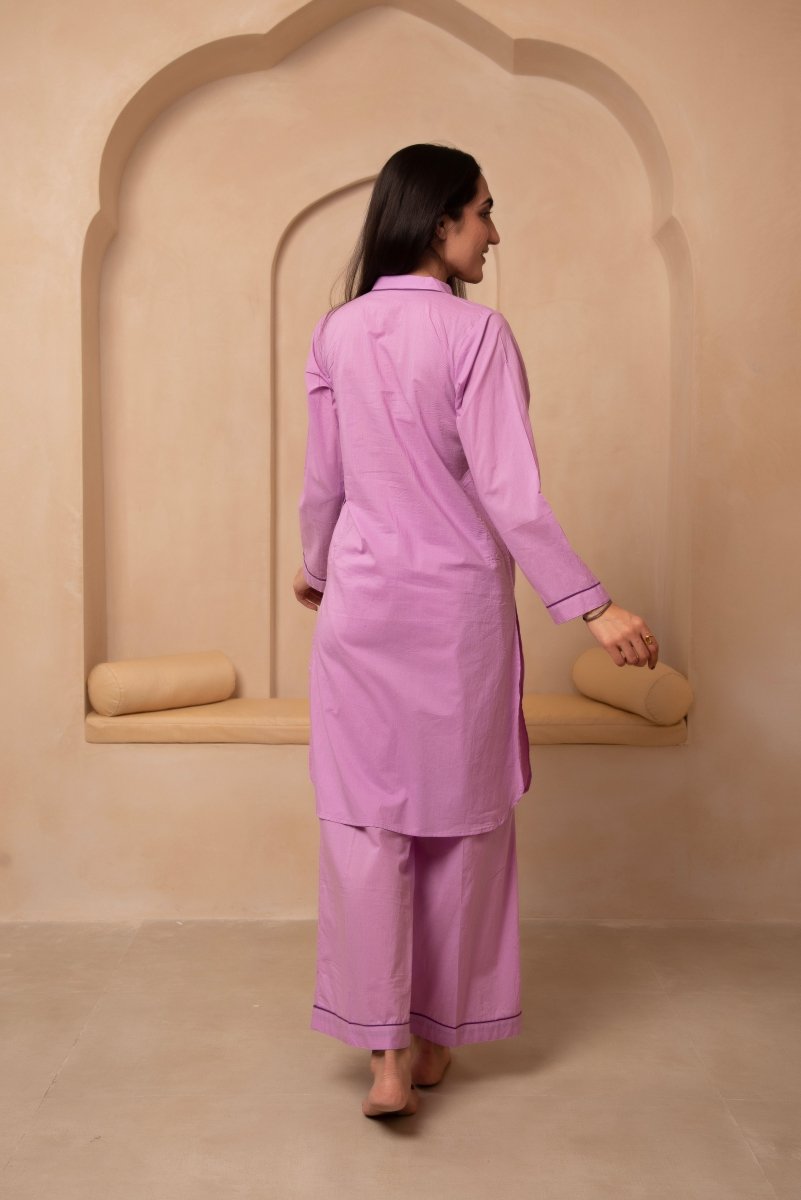 DHOOP CHAAV ORCHID PURPLE COTTON CO - ORD SET - Pomcha Jaipur