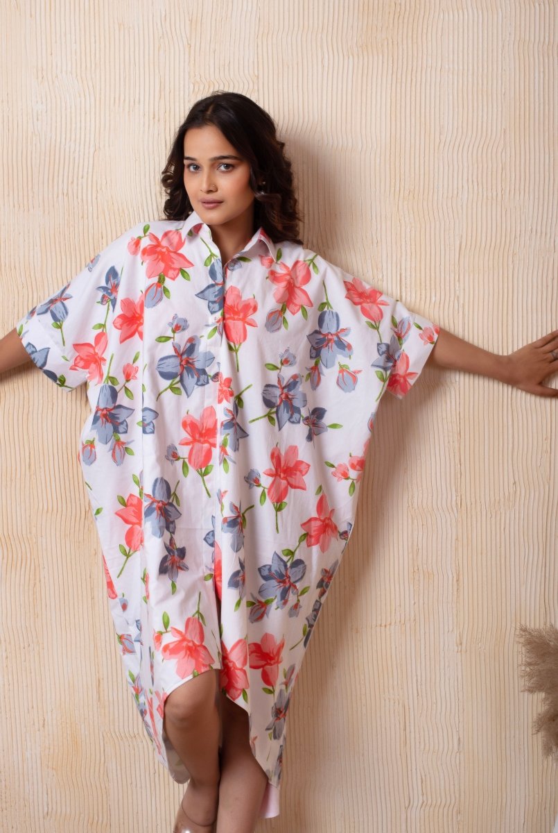 DHOOP CHAAV RAHA WHITE COTTON PRINTED CO - ORD SET - Pomcha Jaipur