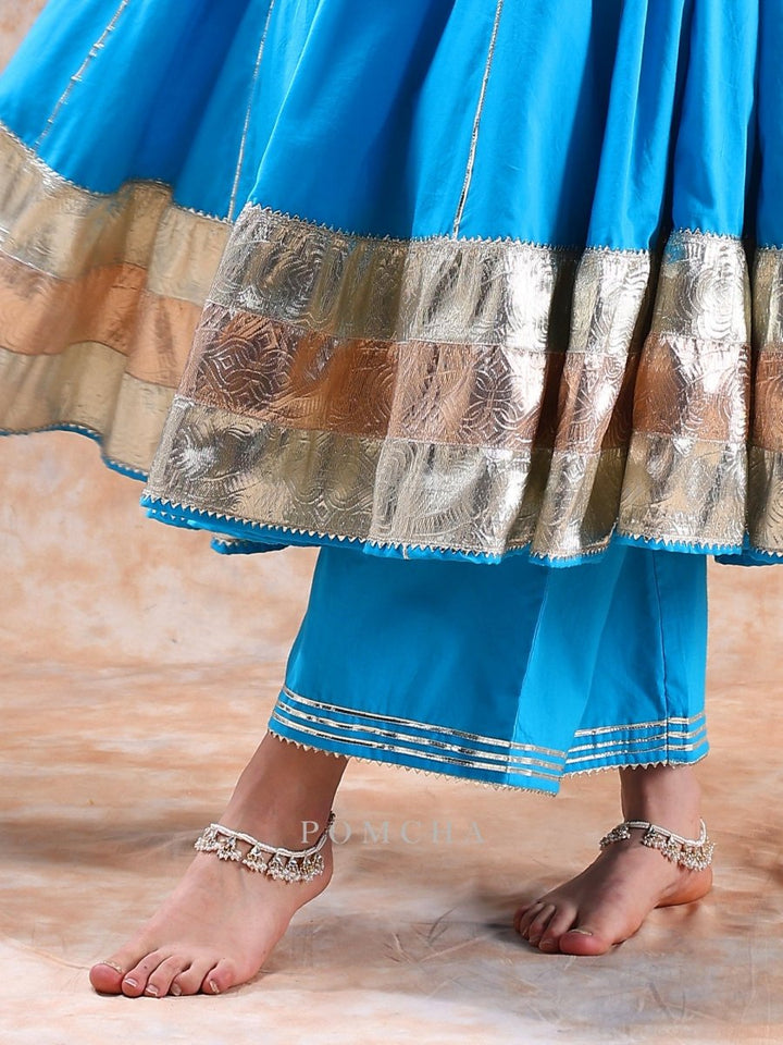 DIL KASH BLUE ANARKALI - Pomcha Jaipur