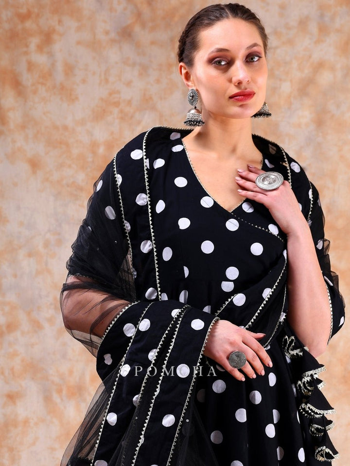 DIL KASH POLKA DOT ANGRAKHA SET - Pomcha Jaipur