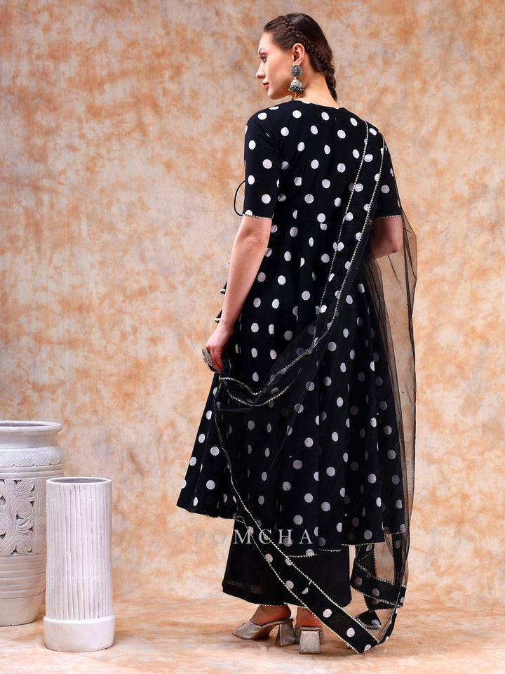 DIL KASH POLKA DOT ANGRAKHA SET - Pomcha Jaipur