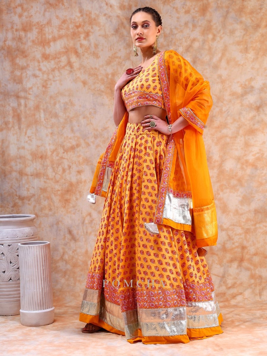 DIL KASH YELLOW LEHENGA SET - Pomcha Jaipur
