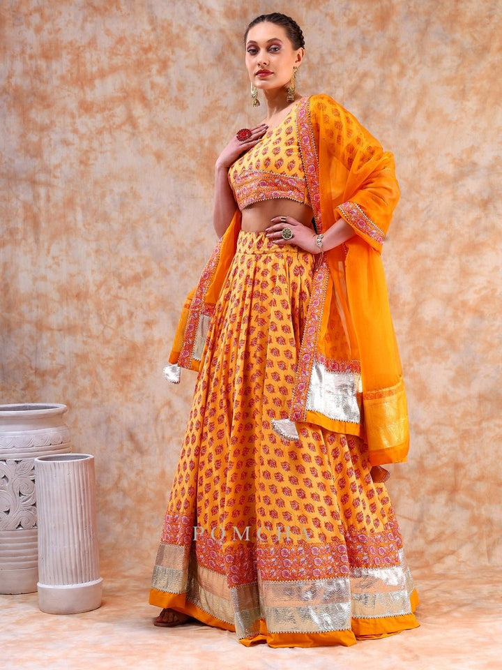 DIL KASH YELLOW LEHENGA SET - Pomcha Jaipur