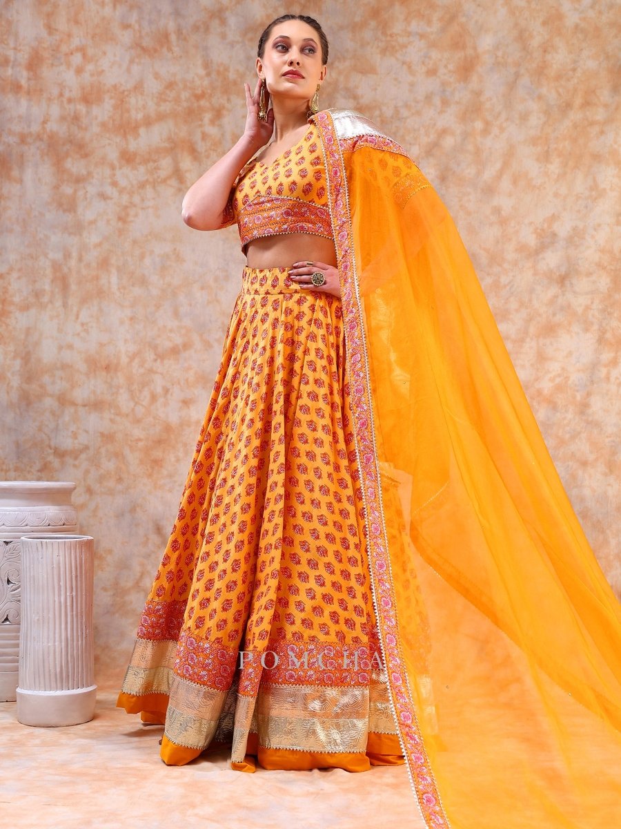 DIL KASH YELLOW LEHENGA SET - Pomcha Jaipur