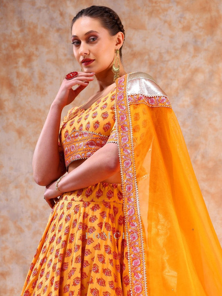 DIL KASH YELLOW LEHENGA SET - Pomcha Jaipur