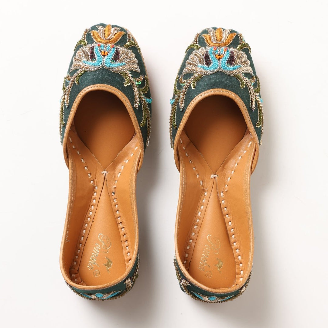 DIVINE GREEN MOJARI - Pomcha Jaipur