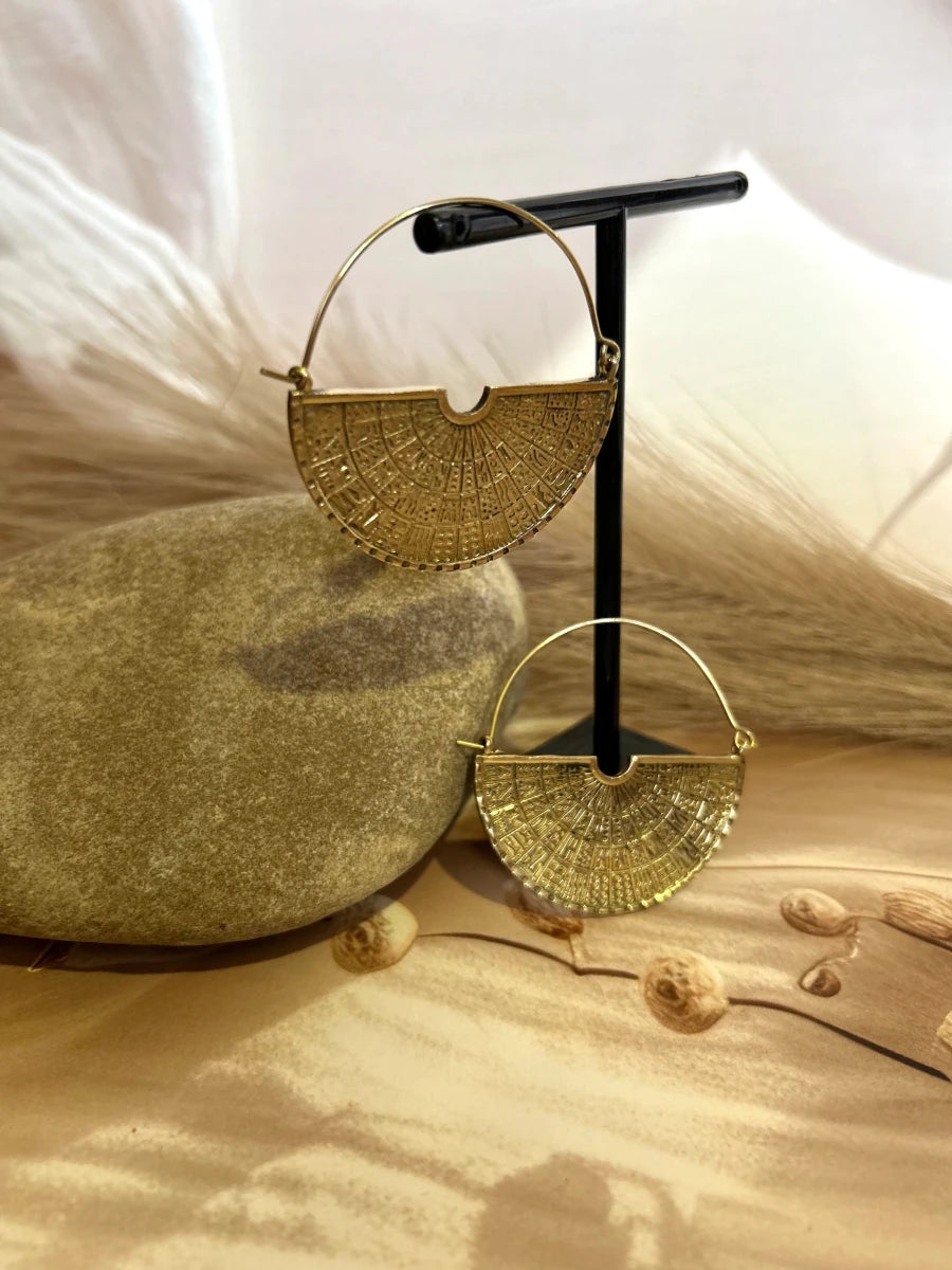 GOLDEN ARC EARRINGS - Pomcha Jaipur