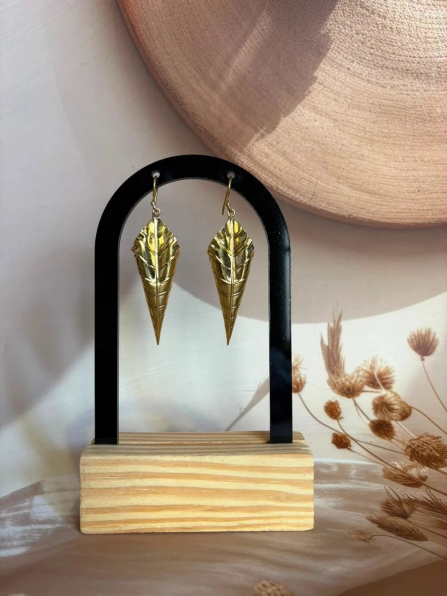 GOLDEN ARROW EARRINGS - Pomcha Jaipur