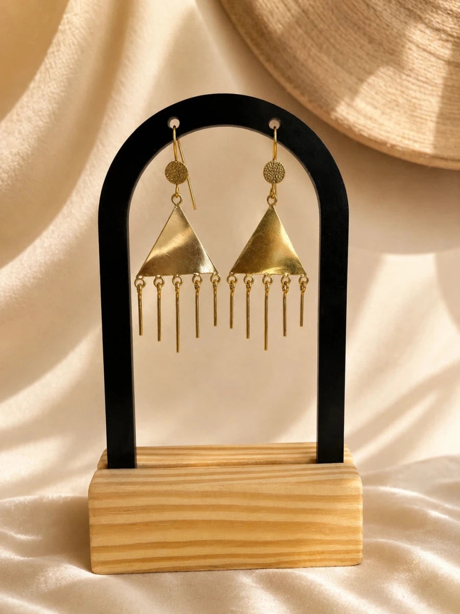 GOLDEN FIN EARRINGS - Pomcha Jaipur