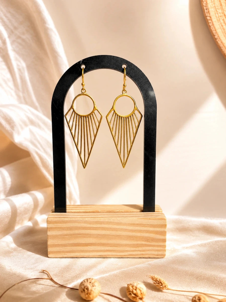 GOLDEN GRACE EARRINGS - Pomcha Jaipur