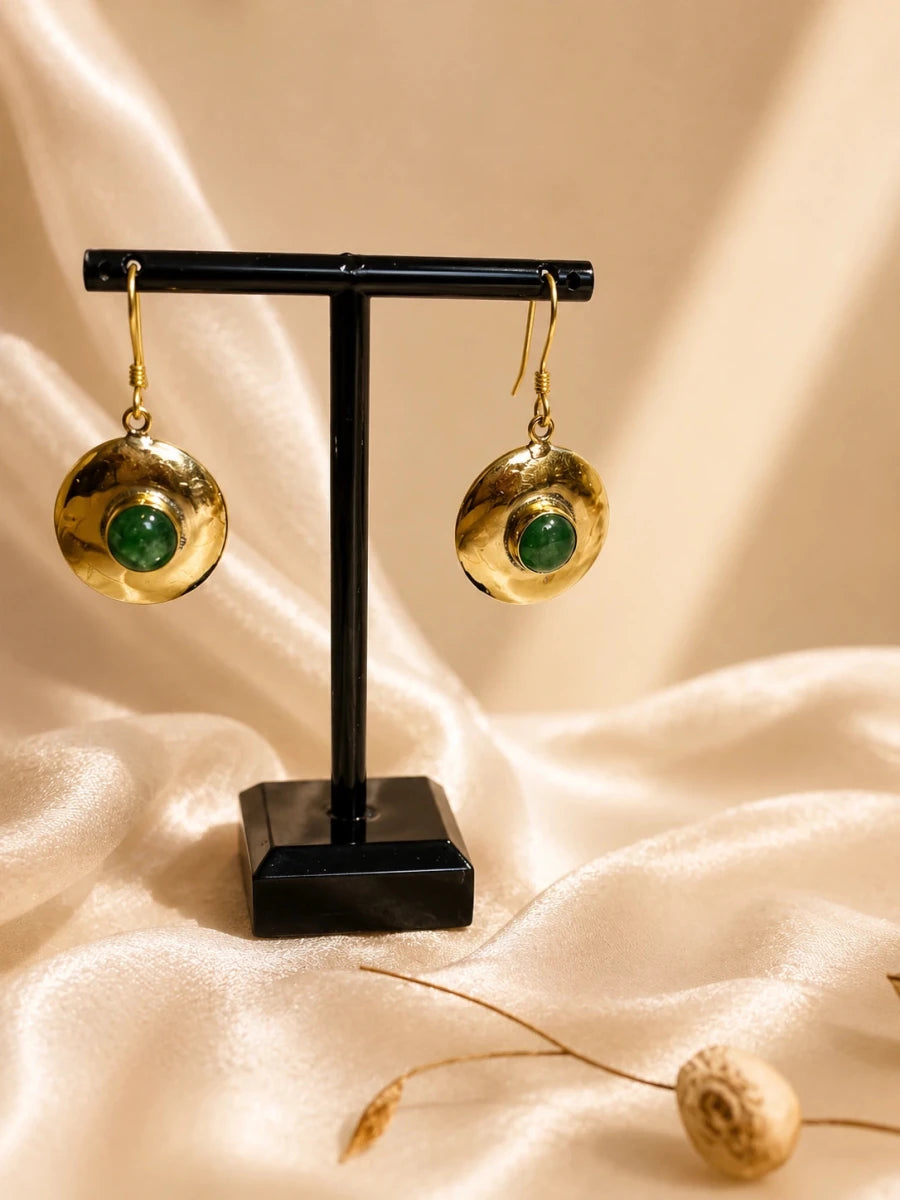 GOLDEN GRACE EARRINGS - Pomcha Jaipur