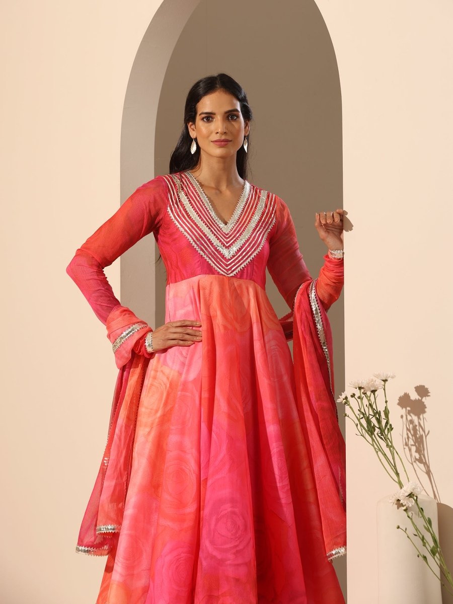 GUL BAHAAR ANARKALI SET - Pomcha Jaipur