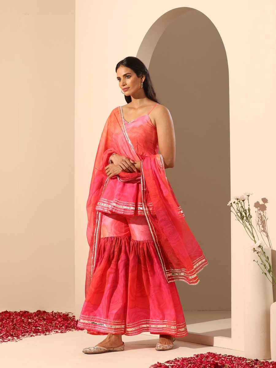 GUL BAHAAR SHARARA SET - Pomcha Jaipur