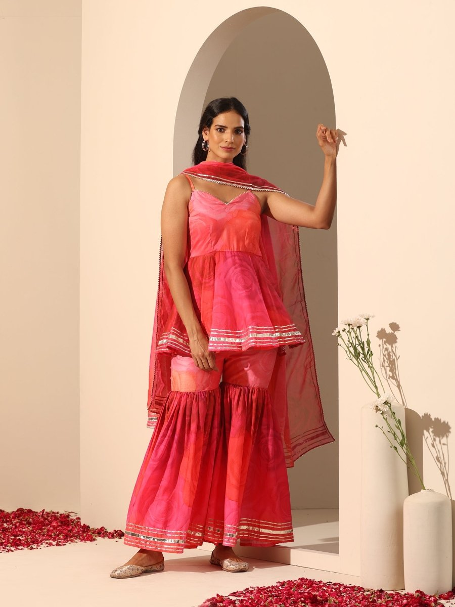 GUL BAHAAR SHARARA SET - Pomcha Jaipur