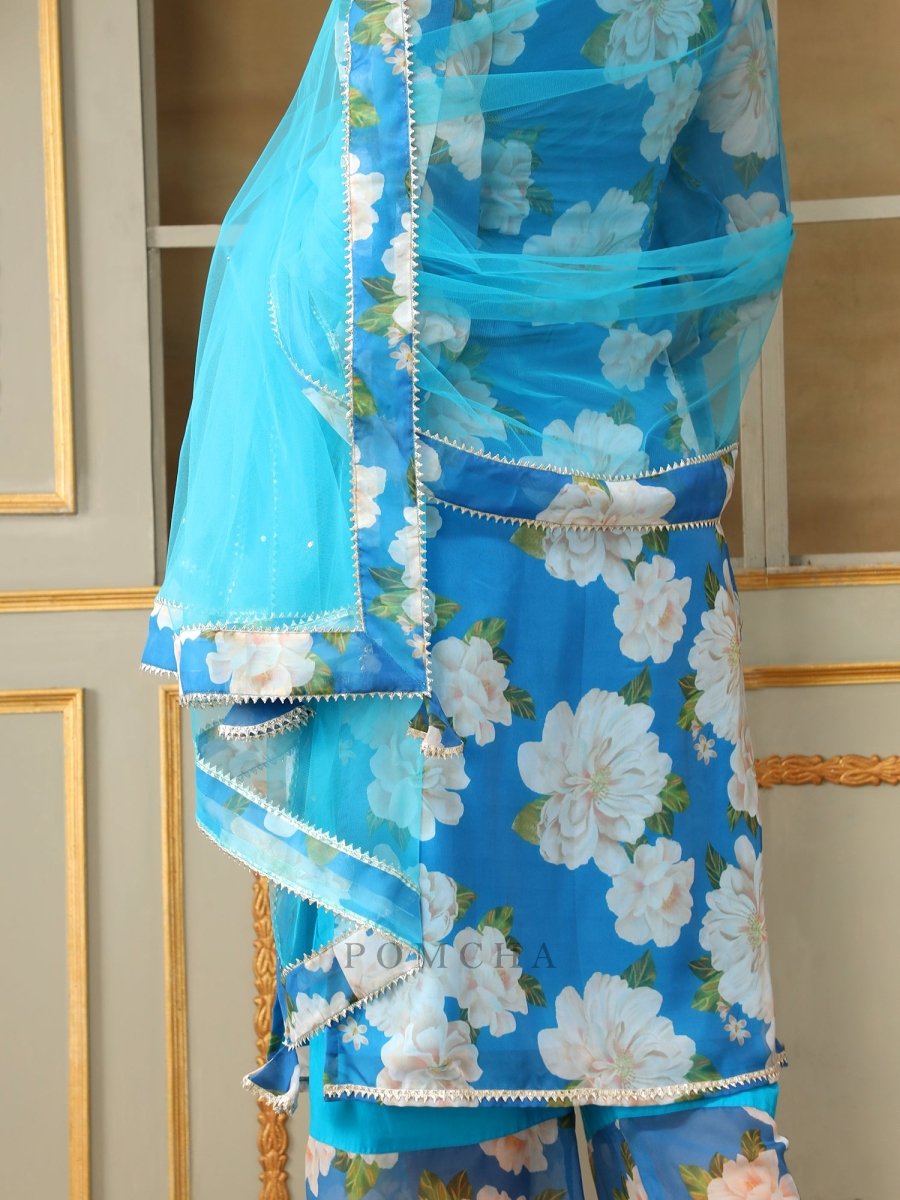 GUL FIZA STRAIGHT SUIT SET - Pomcha Jaipur