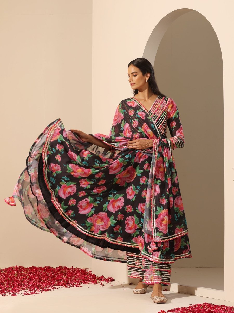 GUL GULAB ANARKALI SET - Pomcha Jaipur