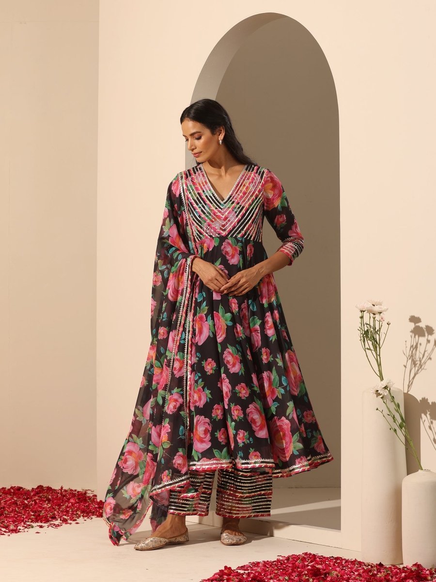 GUL GULAB ANARKALI SET - Pomcha Jaipur