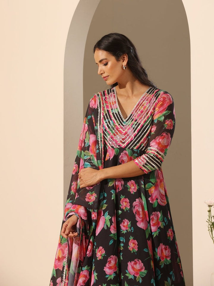 GUL GULAB ANARKALI SET - Pomcha Jaipur