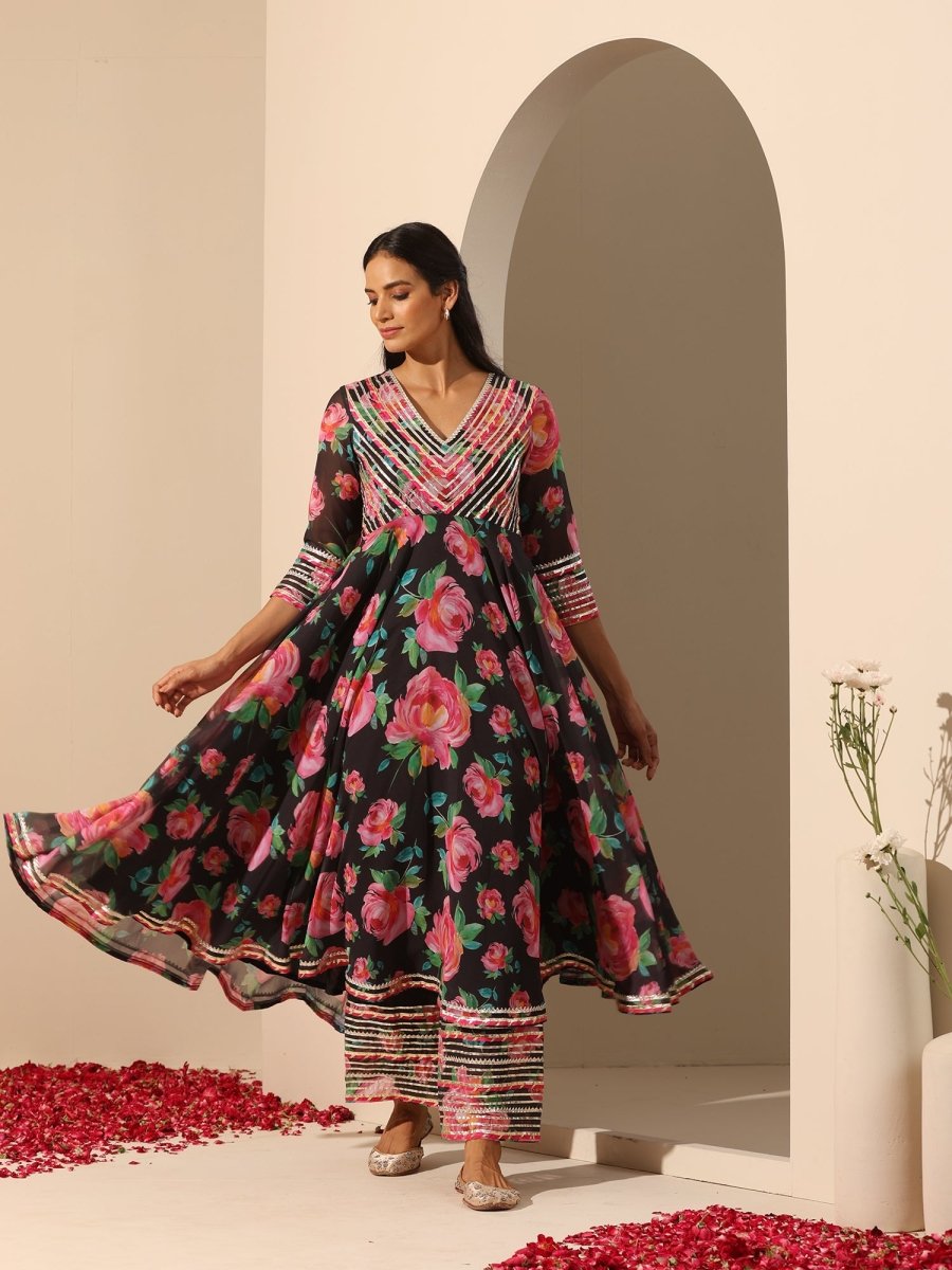 GUL GULAB ANARKALI SET - Pomcha Jaipur