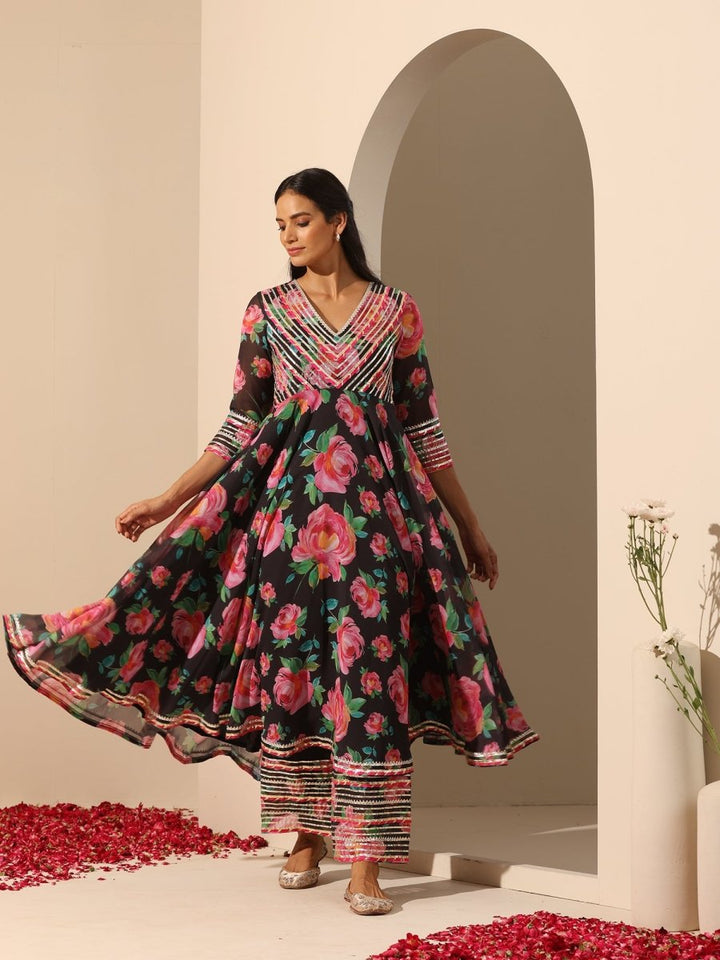 GUL GULAB ANARKALI SET - Pomcha Jaipur