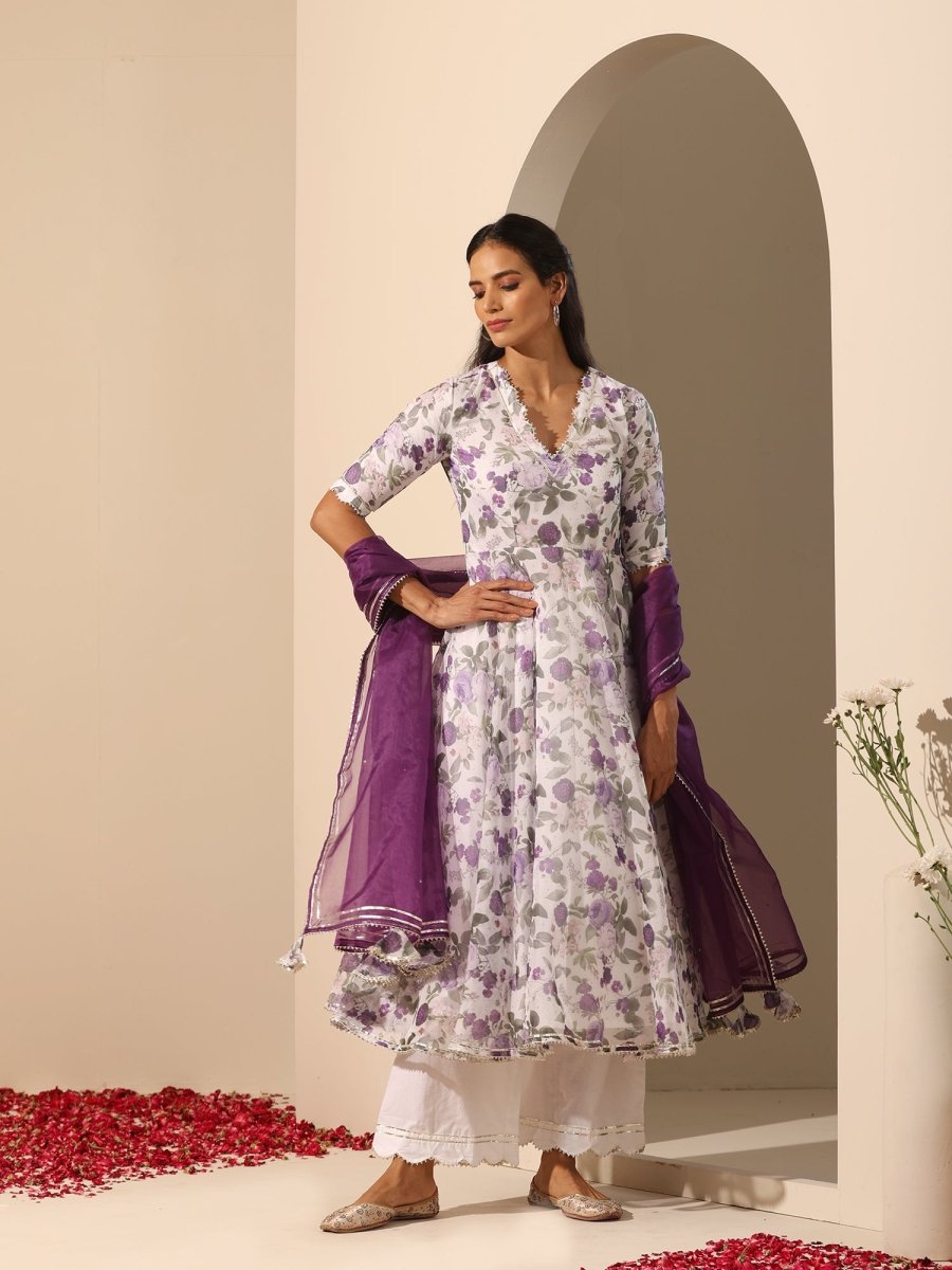 GUL JAMINI ANARKALI SET - Pomcha Jaipur