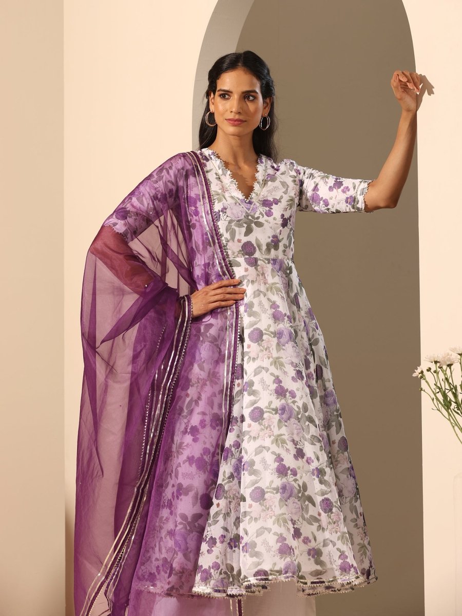 GUL JAMINI ANARKALI SET - Pomcha Jaipur