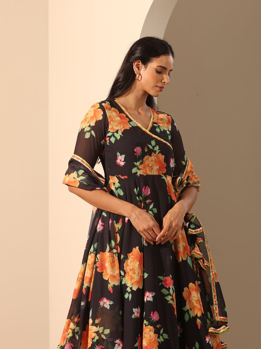 GUL NARANGI ANGRAKHA SET - Pomcha Jaipur