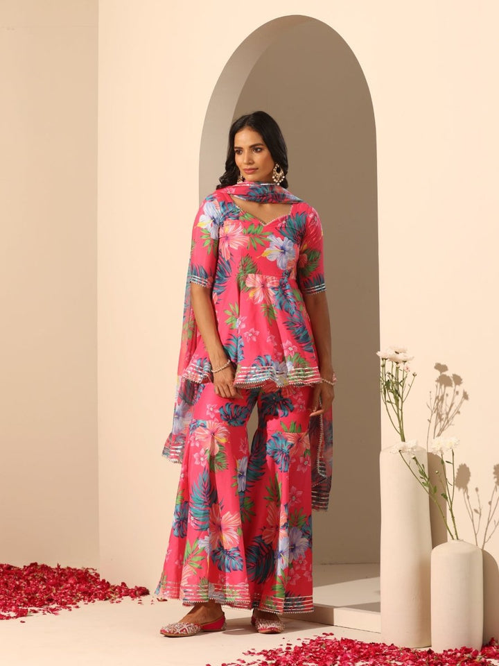 GUL QUDRAT SHARARA SET - Pomcha Jaipur