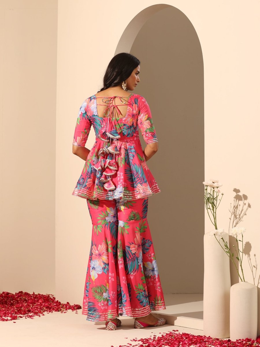 GUL QUDRAT SHARARA SET - Pomcha Jaipur