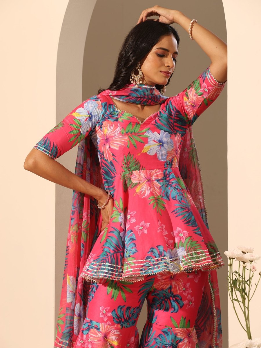 GUL QUDRAT SHARARA SET - Pomcha Jaipur