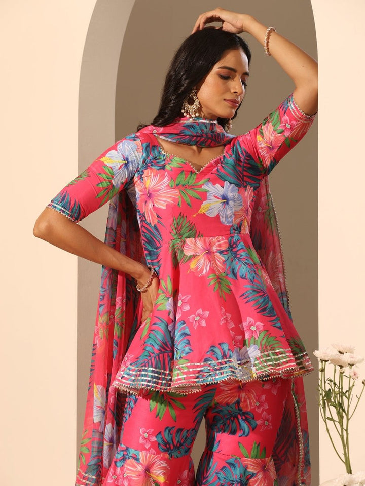 GUL QUDRAT SHARARA SET - Pomcha Jaipur